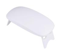 Bracciolo per unghie, supporto da tavolo, scrivania e stazione professionale, pieghevole, cuscino per manicure, bianco, 20 x 9,6 x 2 cm
