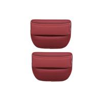 Bracciolo Portaoggetti 2 pezzi Universal Car Seat Gap Organizer PU Auto Console Tasca laterale Sedile Fessura Scatola portaoggetti(Wine Red-2PCS)