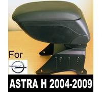 Bracciolo Portaoggetti Pelle Nero Specifico per Opel Astra H