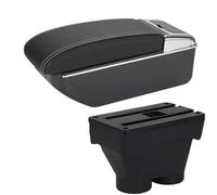 Bracciolo Portaoggetti Per Auto Retrofit Interno Dettagli Ampio Spazio Posacenere Per Peugeot 208 2012 2013 2014-2018 Scatola(D3 Black white)