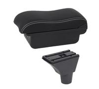 Bracciolo Portaoggetti Per Civic EP3 Bracciolo Centrale Poggiagomiti Console Centrale Accessori Con Portabicchieri E Porta USB Auto Console Centrale(B-Black white lines)