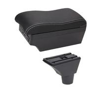 Bracciolo Portaoggetti Per Civic EP3 Bracciolo Centrale Poggiagomiti Console Centrale Accessori Con Portabicchieri E Porta USB Auto Console Centrale(C-Black white lines)