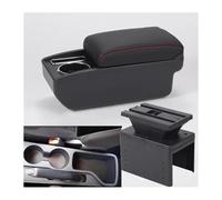 Bracciolo portaoggetti Per Hyundai I20 2021 2022 Box Bracciolo Box Portaoggetti Bracciolo Parti Interne Console Centrale Box Portaoggetti Auto(B1 Black Red 6usb)