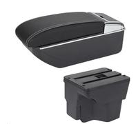 Bracciolo Portaoggetti Per Kia Per Rio III 2011-2016 Bracciolo Box Auto Scatola Portaoggetti Accessori Auto Dettagli Interni Parti Retrofit Pelle PU Auto Console Centrale(D3 Black white NoUSB)