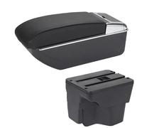 Bracciolo Portaoggetti Per Kia Per Rio III 2011-2016 Bracciolo Box Auto Scatola Portaoggetti Accessori Auto Dettagli Interni Parti Retrofit Pelle PU Auto Console Centrale(D2 Black line No USB)