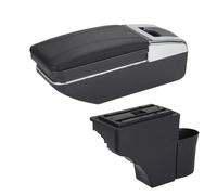 Bracciolo Portaoggetti Per Nissan Per NOTE Bracciolo Auto Dettagli Interni Parti Di Retrofit Accessori Scatola Portaoggetti Posacenere(C2 Black line No USB)