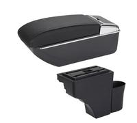 Bracciolo Portaoggetti Per Nissan Per NOTE Bracciolo Auto Dettagli Interni Parti Di Retrofit Accessori Scatola Portaoggetti Posacenere(D2 Black line No USB)