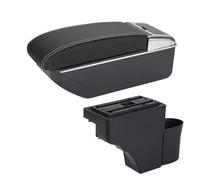 Bracciolo Portaoggetti Per Nissan Per NOTE Bracciolo Auto Dettagli Interni Parti Di Retrofit Accessori Scatola Portaoggetti Posacenere(D3 Black white NoUSB)