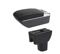 Bracciolo Portaoggetti Per Suzuki Per Splash Bracciolo Box Auto Scatola Portaoggetti Braccio Accessori Auto Dettagli Interni Parti Retrofit Pelle PU Auto Console Centrale(D black line 7USB)