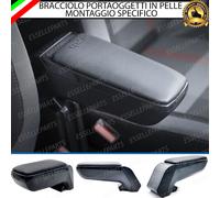 BRACCIOLO PORTAOGGETTI SPECIFICO RENAULT CLIO 5 NERO IN ECO PELLE POGGIA BRACCIO