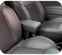 Bracciolo PREMIUM compatibile per 500, 500C, 500S RESTYLING dal 2015 in avanti in ecopelle nero con cuciture bianche ei REGOLABILE IN LUNGHEZZA bracciolo specifico e compatibile Fiat 500