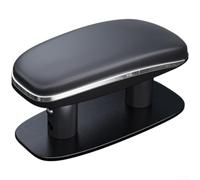 Bracciolo regolabile per auto, in pelle PU, altezza regolabile (nero) | 3 livelli di altezza, 8,5-11,5 cm, comfort adattabile, viaggi lunghi, senza fatica