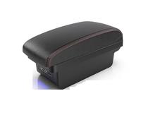 Bracciolo Speciale Modificato A Doppio Strato Rialzato E Ampliato Con Vano Portaoggetti Per Console Centrale Accessori Per Interni Auto Per Chery Cielo A3 M11 strato Bracciolo(B1 Black red 3 USB)