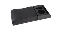Bracciolos centrales auto Per Bracciolo Universale Per Auto Con Portabicchieri Per Supporto E Gomito, Cuscino Di Morbido, Accessorio Per Box Bracciolo Console Centrale(B Black black line)