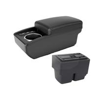 Bracciolos centrales auto Per Ford Per Fiesta MK7 2009-2017 Scatola Portaoggetti Per Console Centrale Auto Accessori Interni Per Modifica Box Bracciolo Console Centrale(B white line 6 usb)