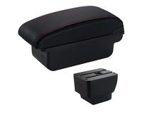 Bracciolos centrales auto Per MAZDA 2 Demio Bracciolo Per Auto Accessori Per Interni Con USB Box Bracciolo Console Centrale(A Red Line No USB)