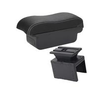 Bracciolos centrales auto Per Modello Universale Bracciolo Box Accessori Auto Modifica Di Stoccaggio Parti Retrofit Aumenta Allevia La Fatica Box Bracciolo Console Centrale(C Black white NOUSB)