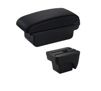Bracciolos centrales auto Per SEAT ARONA 2017-2024 Bracciolo Auto Modifica Scatola Portaoggetti Multifunzionale Doppio Strato Ricarica USB Box Bracciolo Console Centrale(C Black Line USB)
