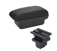 Bracciolos centrales auto Per Skoda Per Octavia Per Yeti Mk2 2005-2012 Accessori Braccioli Auto Scatola Portaoggetti Parti Interne Retrofit USB Box Bracciolo Console Centrale(B Black red 3USB)