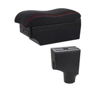 Bracciolos centrales auto Per Toyota Per Yaris 2015 2016 2017 2018 2019 2020 2021 Bracciolo Centrale Per Auto Modifica Portaoggetti USB Box Bracciolo Console Centrale(E Red Line 1)