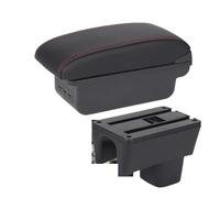 Bracciolos centrales Per SUZUKI Per Swift 2005-2025 Bracciolo Box Auto Portaoggetti Per Rinforzato Dettagli Interni Elevati Bracciolo centrale per auto(B Black red 3USB)