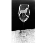 Bracco Italiano Cane Incisione con Stelo Bicchiere Vino Regalo