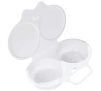 Bracconiere di uova a microonde, 2 cottura di uova a microonde cavità, produttore di uova in camicia antiaderente con coperchio, microonde per bracconiere uova riutilizzabile per cucina domestica