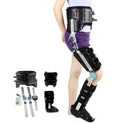 Brace Ginocchio incernierato Rom Rom Regolabile ORTOSI Supporto al Ginocchio, stabilizzatore a Gamba Interi, Staffa Fissa del Piede della Caviglia Completamente Regolabile, a destra-11 * 15,7 Pollici