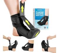 BraceAbility Calza da notte per fascite plantare | Stecca per stivale morbida e allungabile per dormire, tendine d'Achille Supporto per il piede Tutore e tallone Manica (piccola)