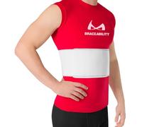 BraceAbility Cintura legante per lesioni da costola | Involucro protettore per gabbia toracica da uomo per supporto costole doloranti o contuse (maschio - adatto per torace 34-60)