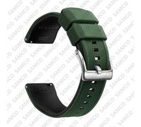 Bracelet de montre en Silicone de qualité, 18mm 20mm 22mm, à dégagement rapide.