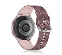 Bracelet floreale inciso compatibile con Samsung Galaxy Watch 7 6 5 4, cinturino in silicone morbido da 20 mm per donna, no Gap Band for Galaxy Watch 6 Classic / 5 Pro/FE