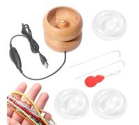 Bracelet Making Machine,Wooden Speed Adjustment Arts and Crafts Supplies | Electric Bead Spinner,for Hobbyists Jewelry Lovers Girls Women