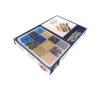 Bracelets à messages Black & Blue: Coffret avec 1 pince brucelle, 3, 5 m de fil nylon, des perles et 1 livret explicatif