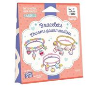 Bracelets Charms gourmandises: Tout le matériel pour réaliser 6 modèles - Avec en bonus, une pochette cadeau à fabriquer !