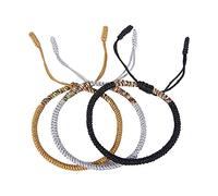 Bracelets Fashion Women Letter Signature Braid Adjustable Fabric Bangle Cotton Jewelry 3 White 16cm