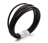 Bracelets Jewelry Classic Woven Multilayer Black Brown Leather Bangle for Men Women Charm Black