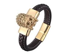 Bracelets, Men's Bracelet Totem Bracelet Boy Bracelet Stainless Steel with Magnetic Clasp Men Gifts, Faux, Without Zirconia