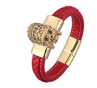 Bracelets, Men's Bracelet Totem Bracelet Boy Bracelet Stainless Steel with Magnetic Clasp Men Gifts, Faux, Without Zirconia