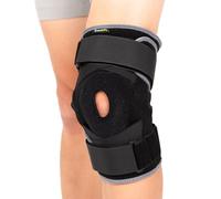 BraceUP Tutore Ginocchio Regolabile con supporto articolato per il dolore al ginocchio - Massimo supporto e comfort per lesioni ACL/PCL, lacrime del menisco, artrite (S/M)