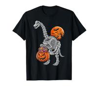Brachiosaurus Apatosaurus Dinosauro Scheletro Zucca Dino Boy Maglietta