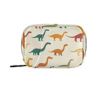 Brachiosaurus - Borsa per medicina neutra dinosauro da cartoni animati con scomparti rimovibili, pratico organizer per pillole portatile per portafoglio