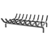 Braciere a 9 Barre 50x40x14 cm in Ferro Quadro 14 mm Grigio Martellato