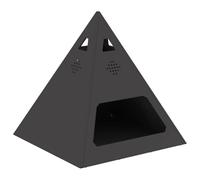 Braciere a forma di piramide, 50 x 50 x 51 cm, in acciaio resistente al calore, nero, per giardino e terrazza, camino da giardino per serate accoglienti