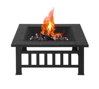 Braciere, Braciere da tavolo, braciere for barbecue in giardino, terrazza, con copertura protettiva per patio, cortile