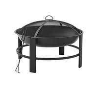 Braciere, Braciere rotondo a legna da 28", struttura in acciaio per patio, cortile