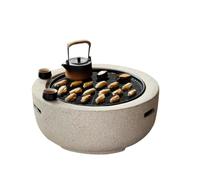 Braciere, Braciere Rotondo All'aperto, A Carbone Da Tavolo for La Casa, Griglia for Barbecue Nel Cortile Del Giardino Con Recinzione In Rete E for per patio, cortile