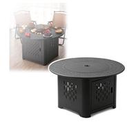 Braciere Con Griglia, Braciere A Legna Per Esterni | Soluzione 3 in 1: barbecue, braciere da esterno e tavolo rotondo in metallo; ideale per patio(100CM)
