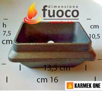 BRACIERE CROGIOLO IN GHISA KARMEK ONE STUFA Mod. BONN MALAGA MARYLIN cod.102-00 onforme]