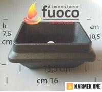 BRACIERE CROGIOLO KARMEK ONE PER STUFA Mod. NETTUNO SAMANTHA SATURNO cod.102-00 onforme]